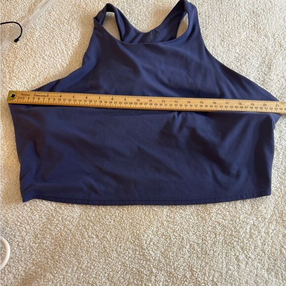 Athleta tank top Womens plus size 3X crop built in Bra D / DD conscious Purple - Picture 6 of 10